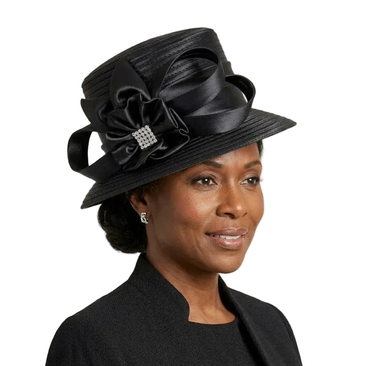 Radiant Grace Small Brim Hat w/ Stoned Flower