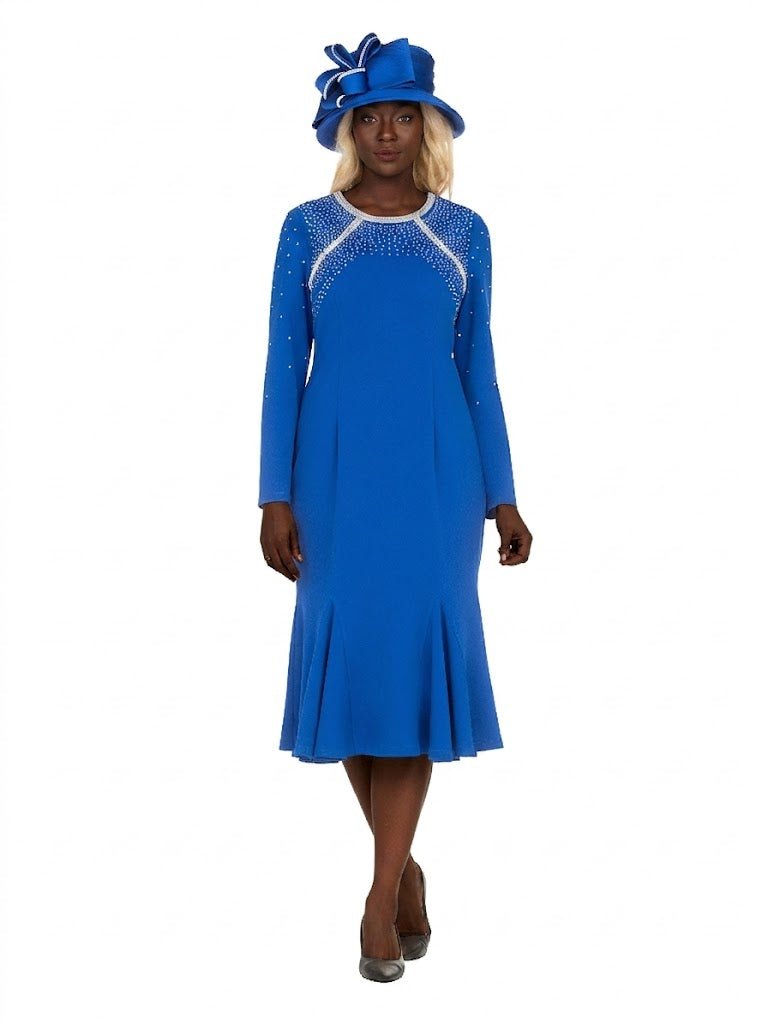 Stretch Crepe Sheath Dress w/ Stoned Strips - Especially Yours