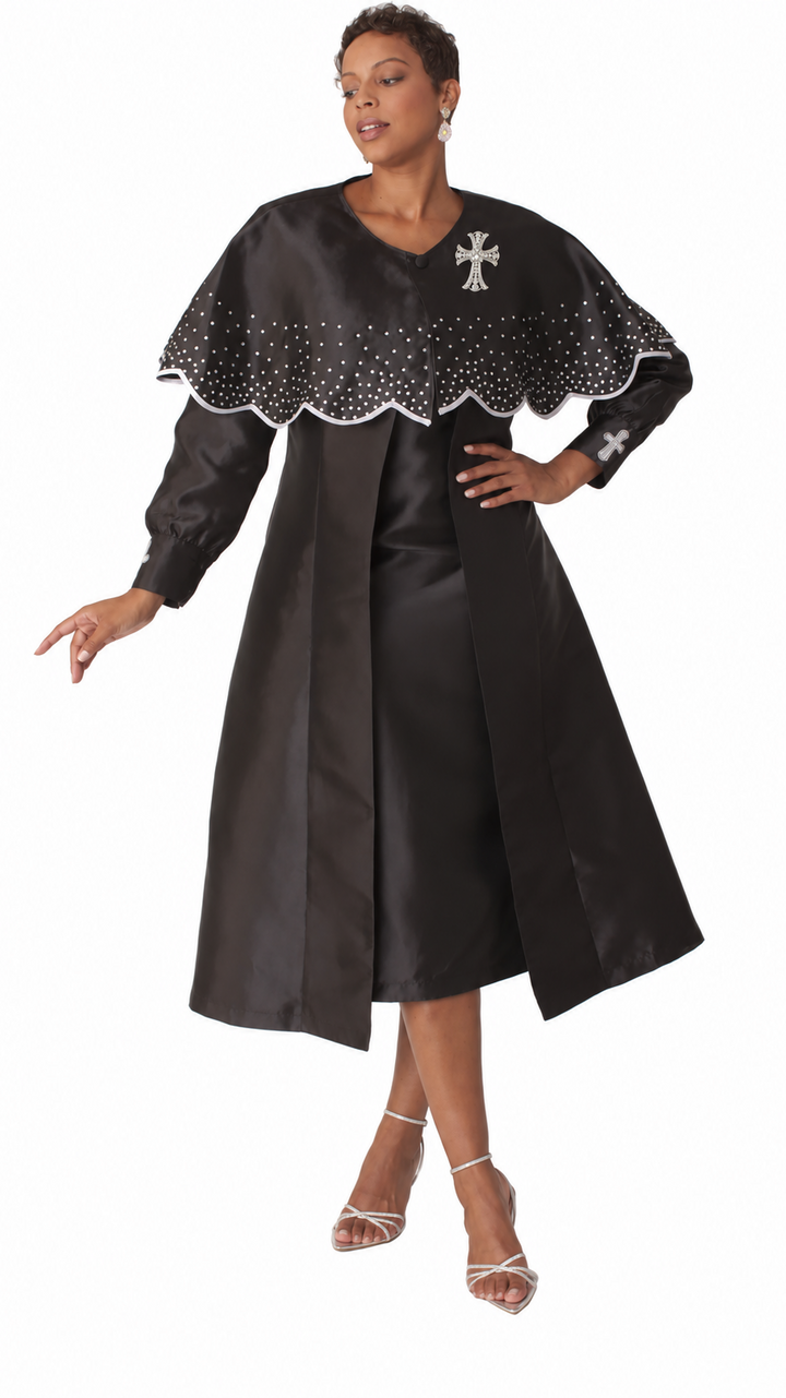 3-Piece Church Robe with Detachable Cape – 4866
