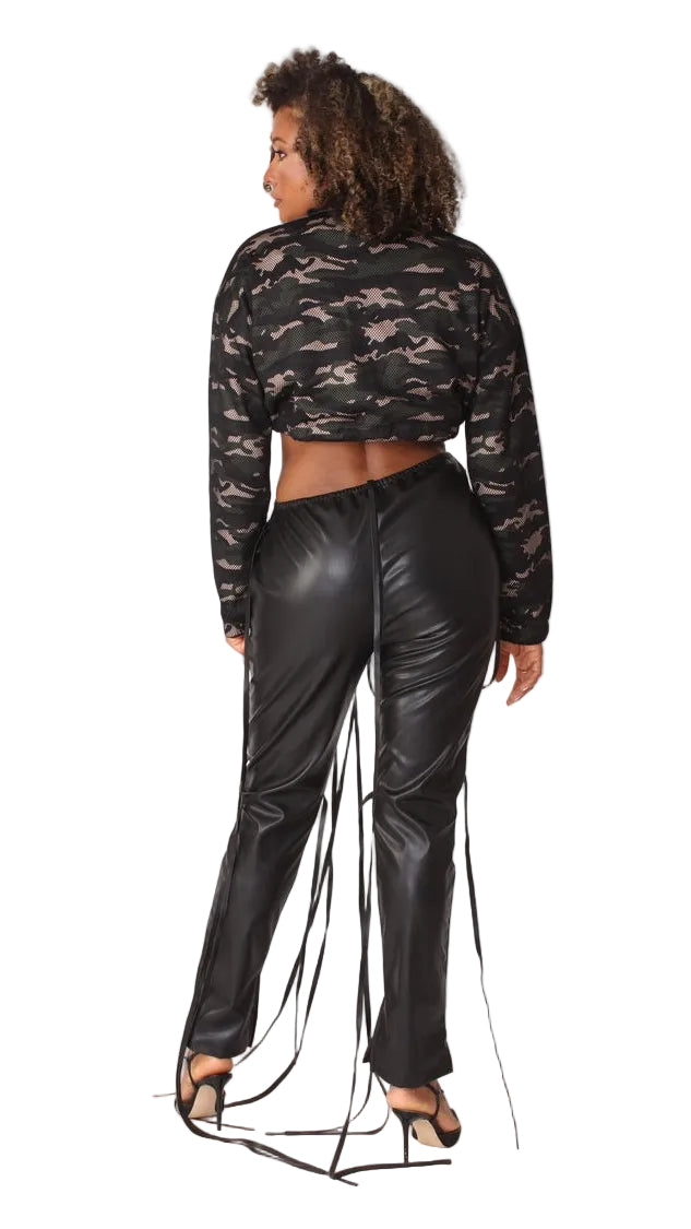 Camo Mesh Cropped Jacket- 81929