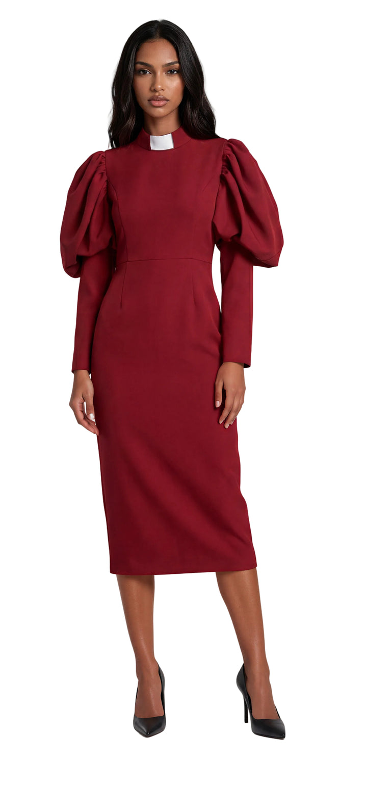 Clergy Dress with Puff Sleeves - 4813