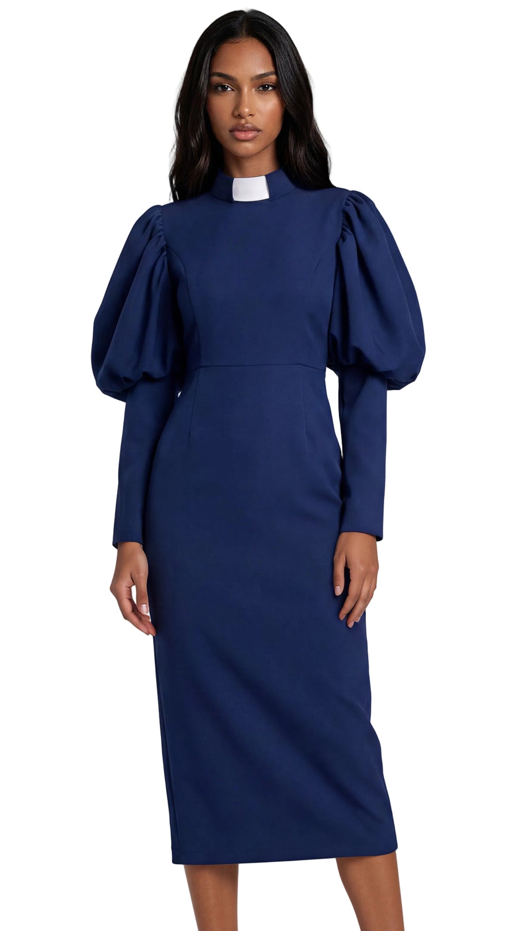 Clergy Dress with Puff Sleeves - 4813