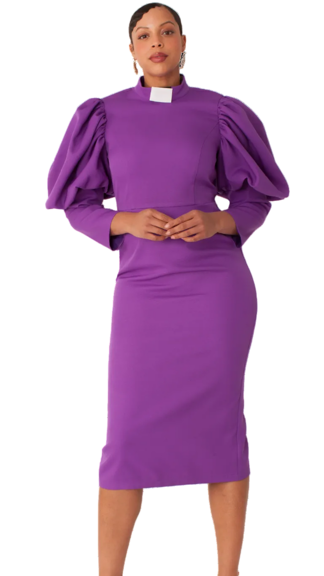 Clergy Dress with Puff Sleeves - 4813