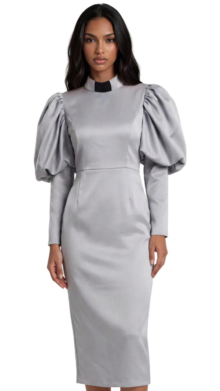 Clergy Dress with Puff Sleeves - 4813