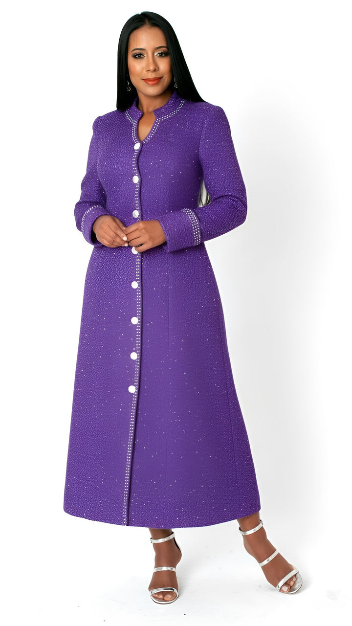 Elegant Charm Tweed Church Robe - 41032