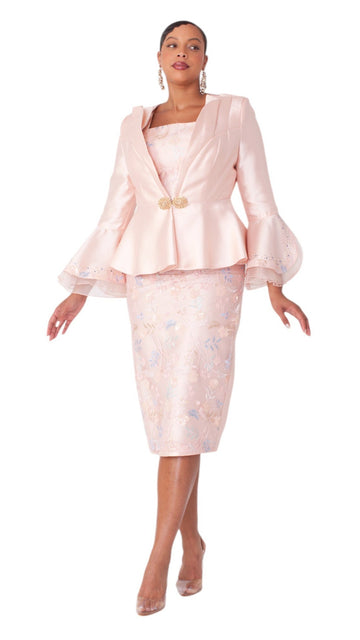 Elegant Lace Peplum Suit- 4892
