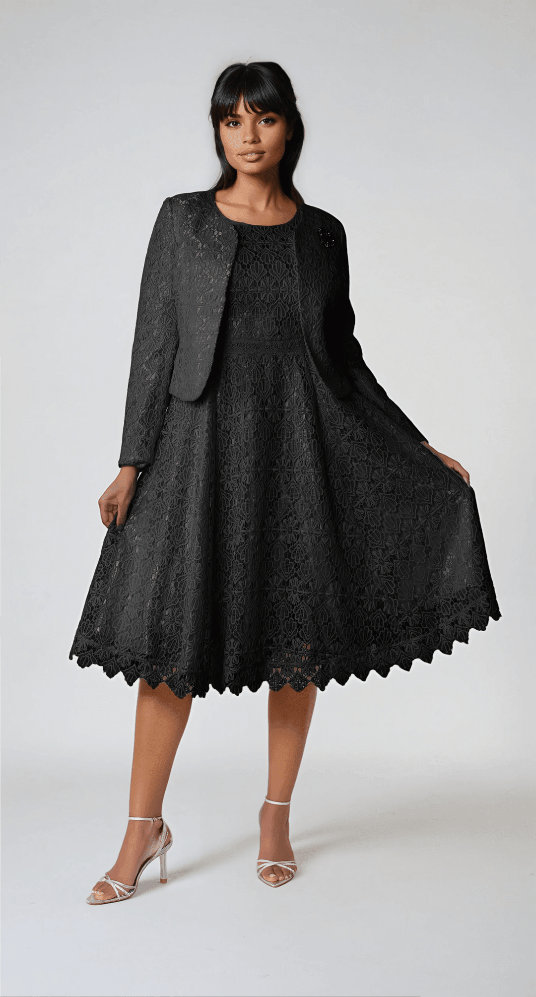 Elegant Two - Piece Lace Dress & Jacket Set - 4856 - Especially Yours