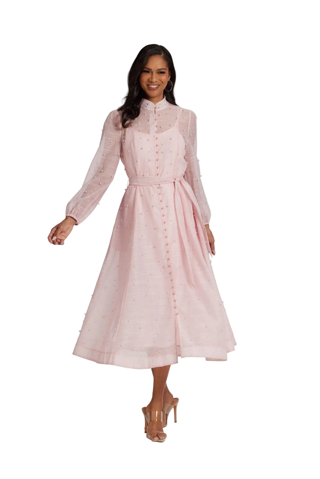 elegant women’s dress pearl accent