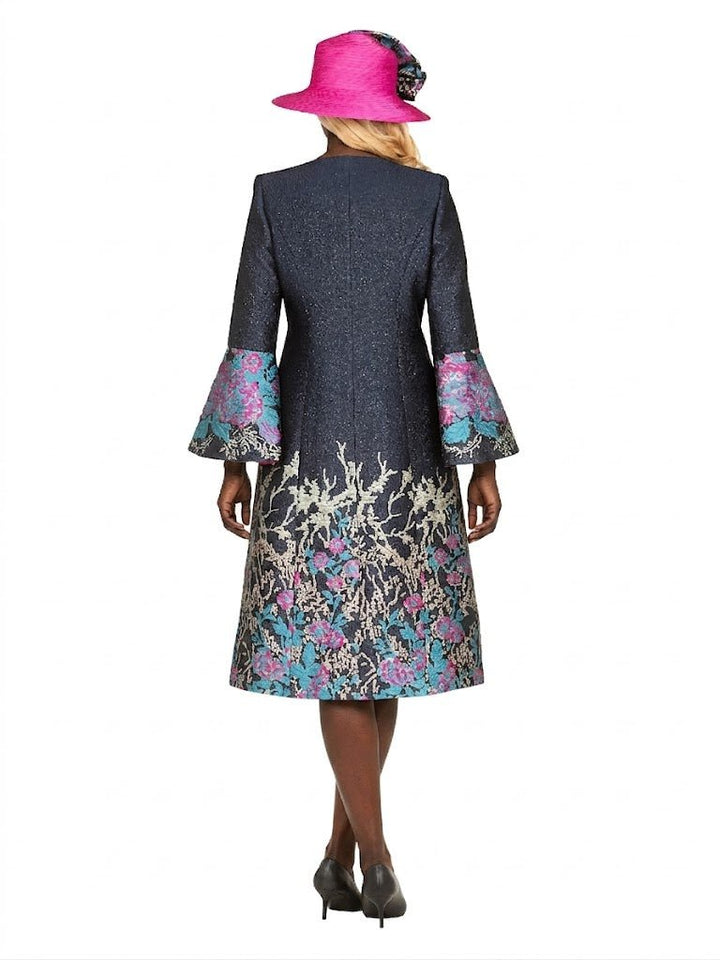 Luxe Brocade Coat&Silky Twill Dress Ensemble - Especially Yours