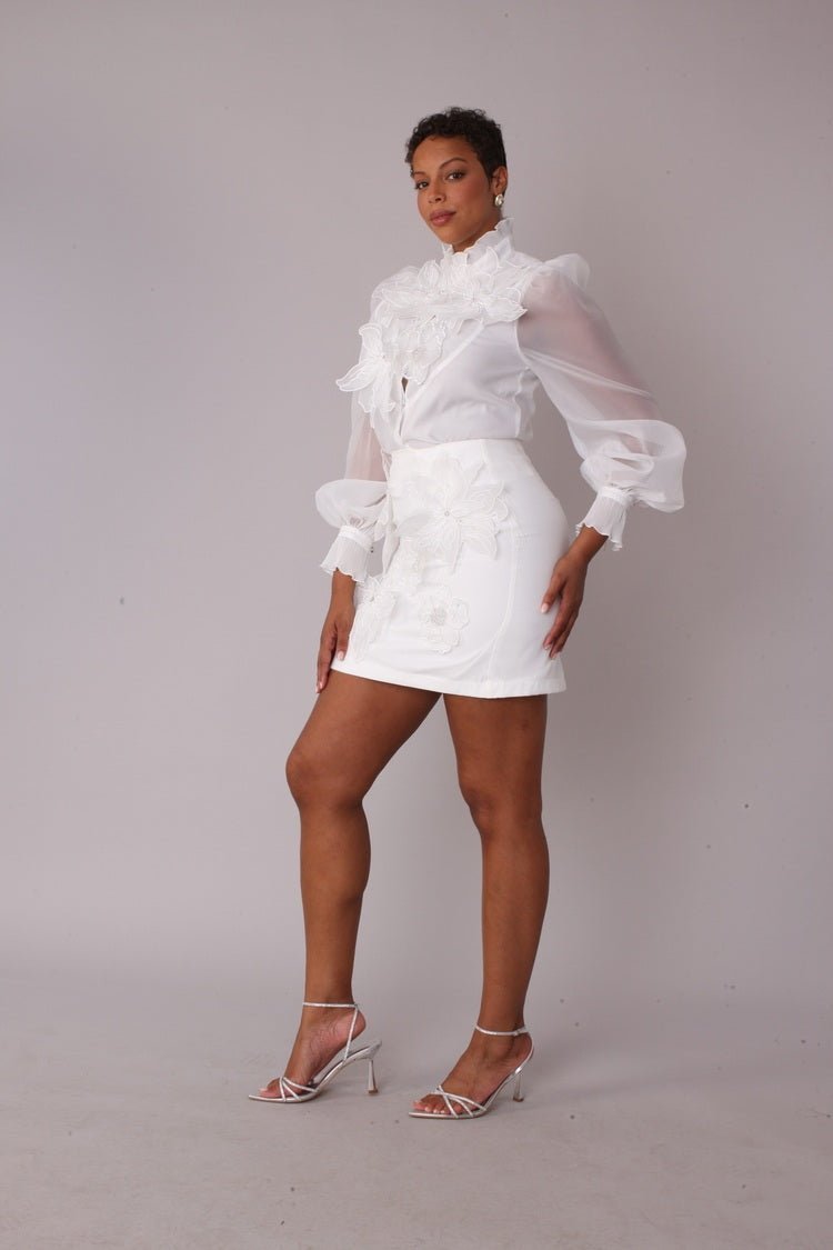 Floral Embroidered Blouse 82682 – Victorian - Inspired Elegance - Especially Yours