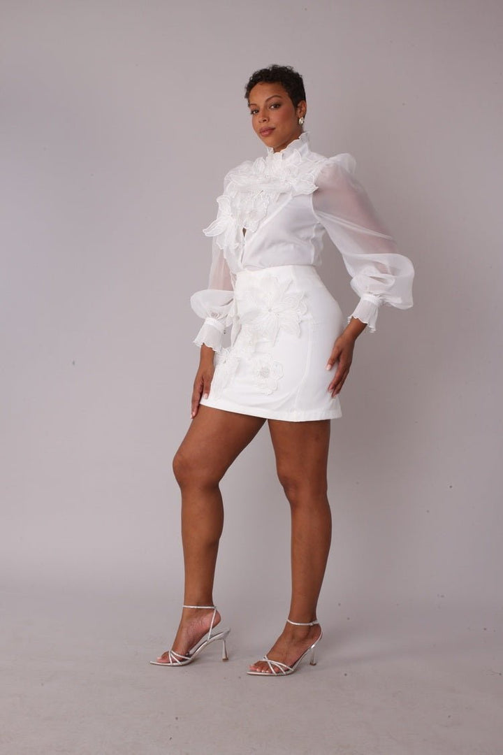 Floral Embroidered Blouse 82682 – Victorian - Inspired Elegance - Especially Yours