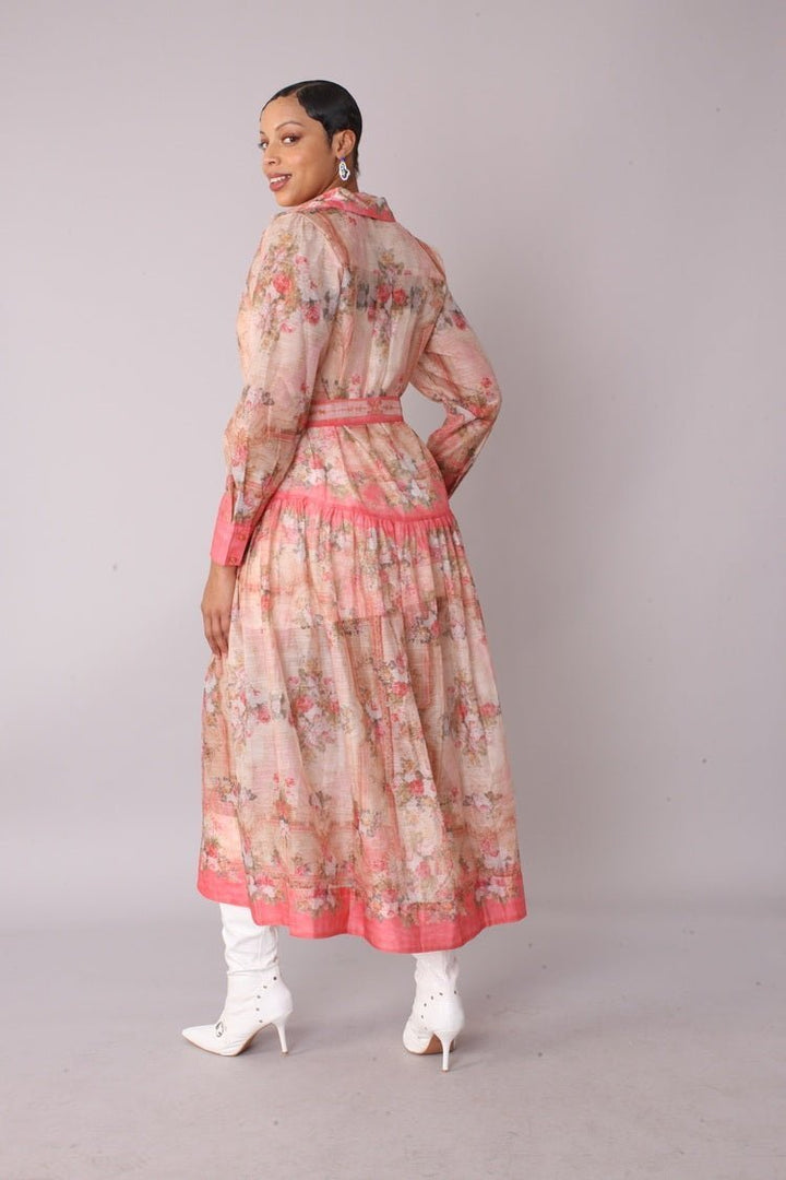 Floral Print Shirt Dress - 82507 - Especially Yours