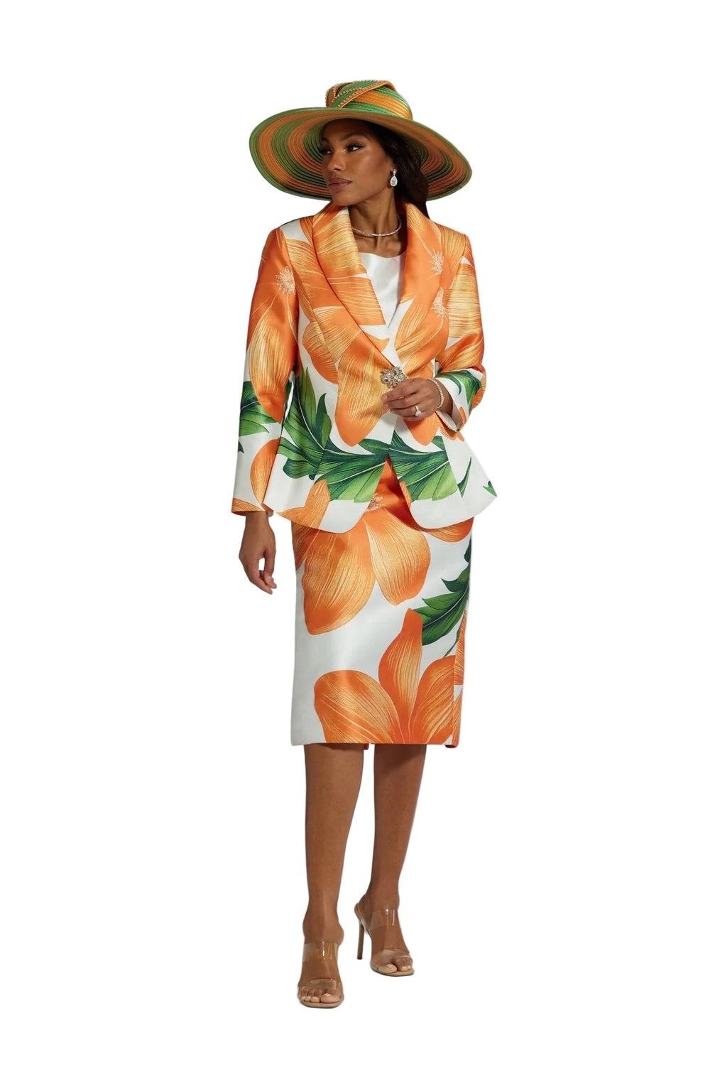 floral inspired church suit