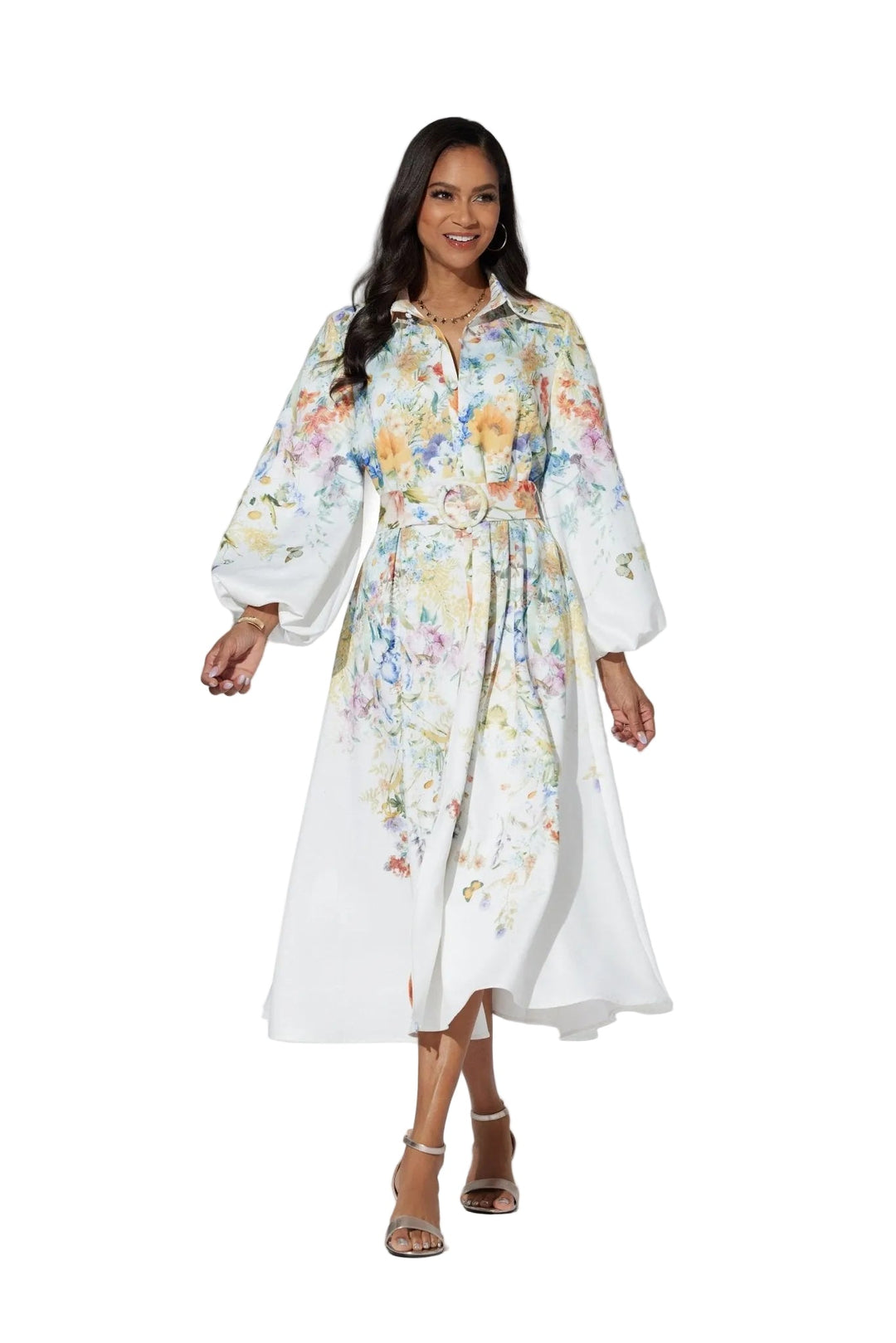 floral shirtdress women modest