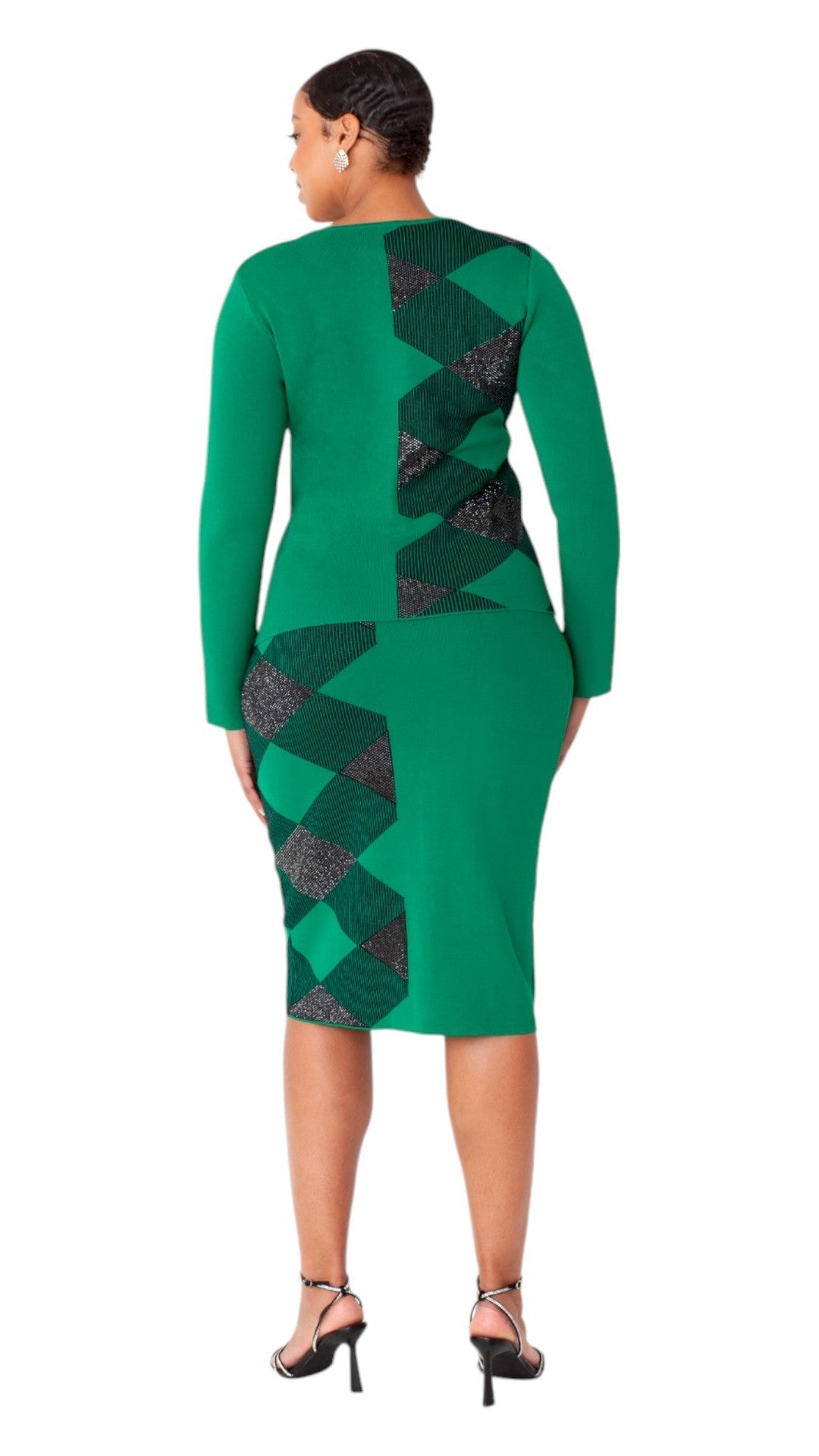 Geometric Knit Two-Piece Set- 5365