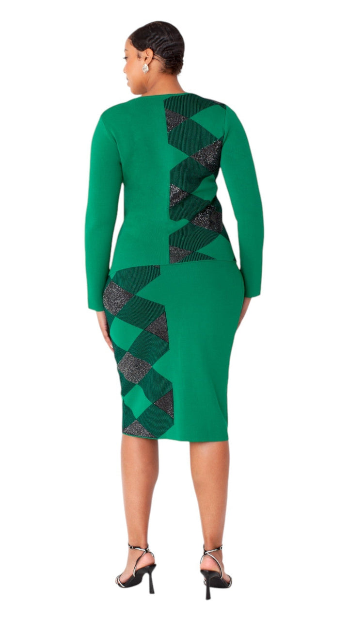 Geometric Knit Two-Piece Set- 5365