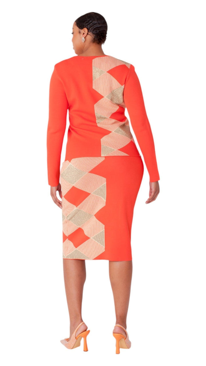 Geometric Knit Two-Piece Set- 5365