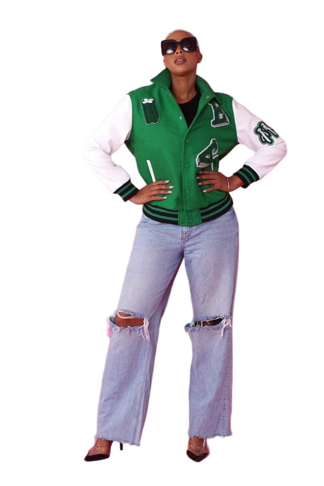 Green Varsity Jacket - 82152 - Especially Yours