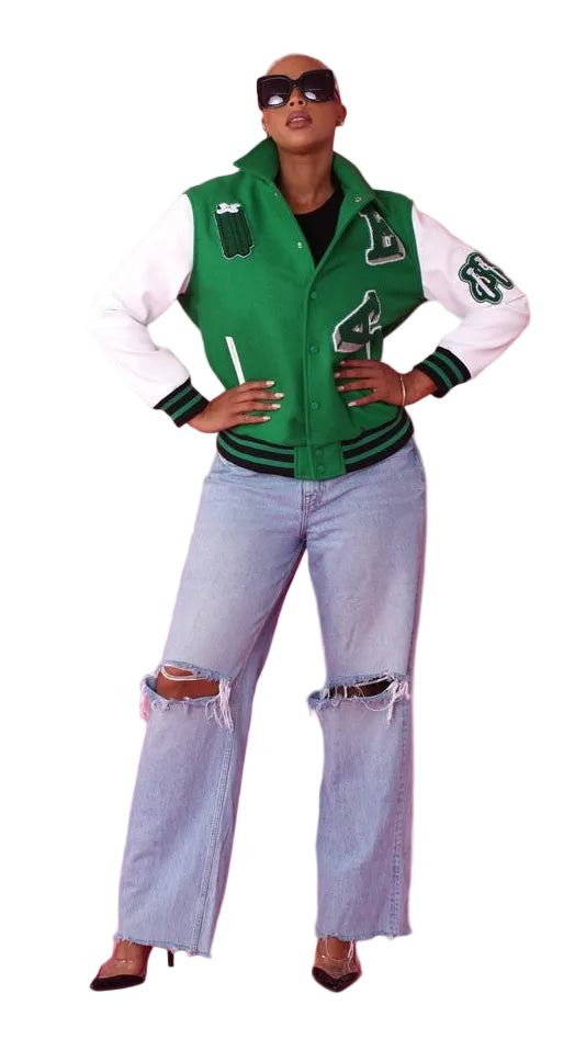 Green Varsity Jacket -82152