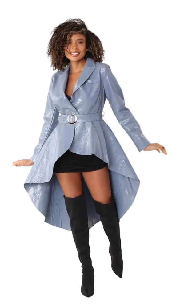 High-Low Belted Coat -82055