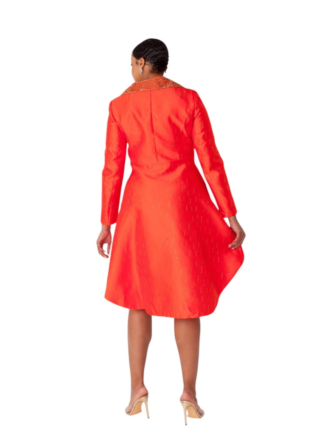 High - Low Church Suit with Embellished Collar - 4860 - Especially Yours