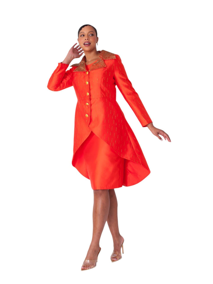 High - Low Church Suit with Embellished Collar - 4860 - Especially Yours