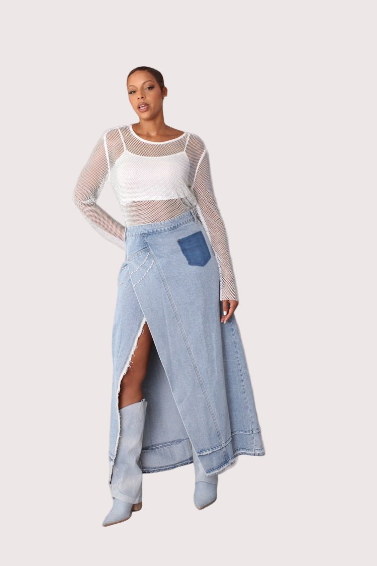 Long Denim Skirt - 82309 - Especially Yours