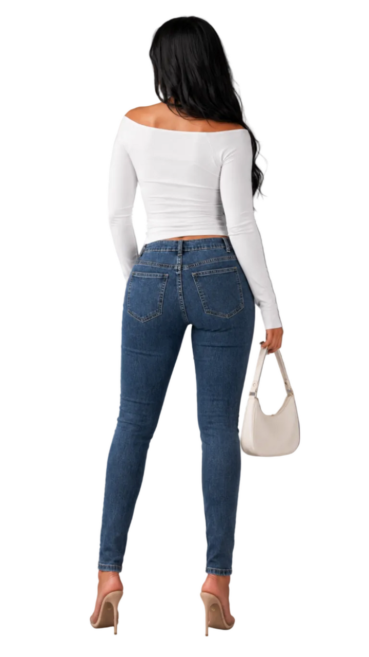 Metallic Fringe Cropped Jeans -82531