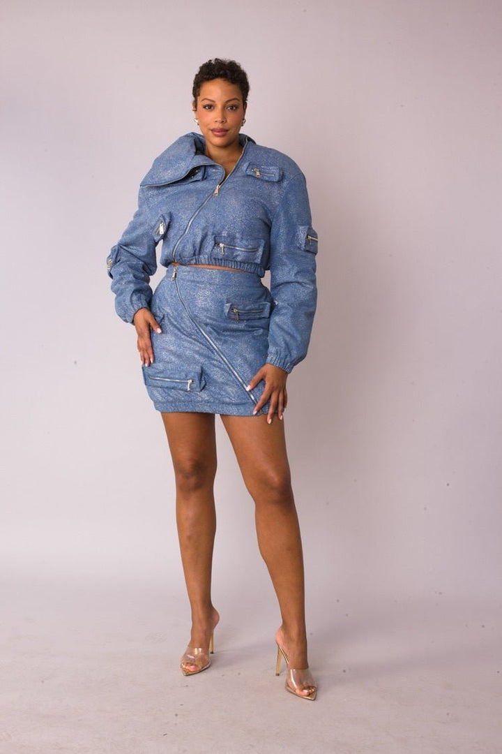 Metallic Shimmer Mini Skirt - 82593 - Especially Yours
