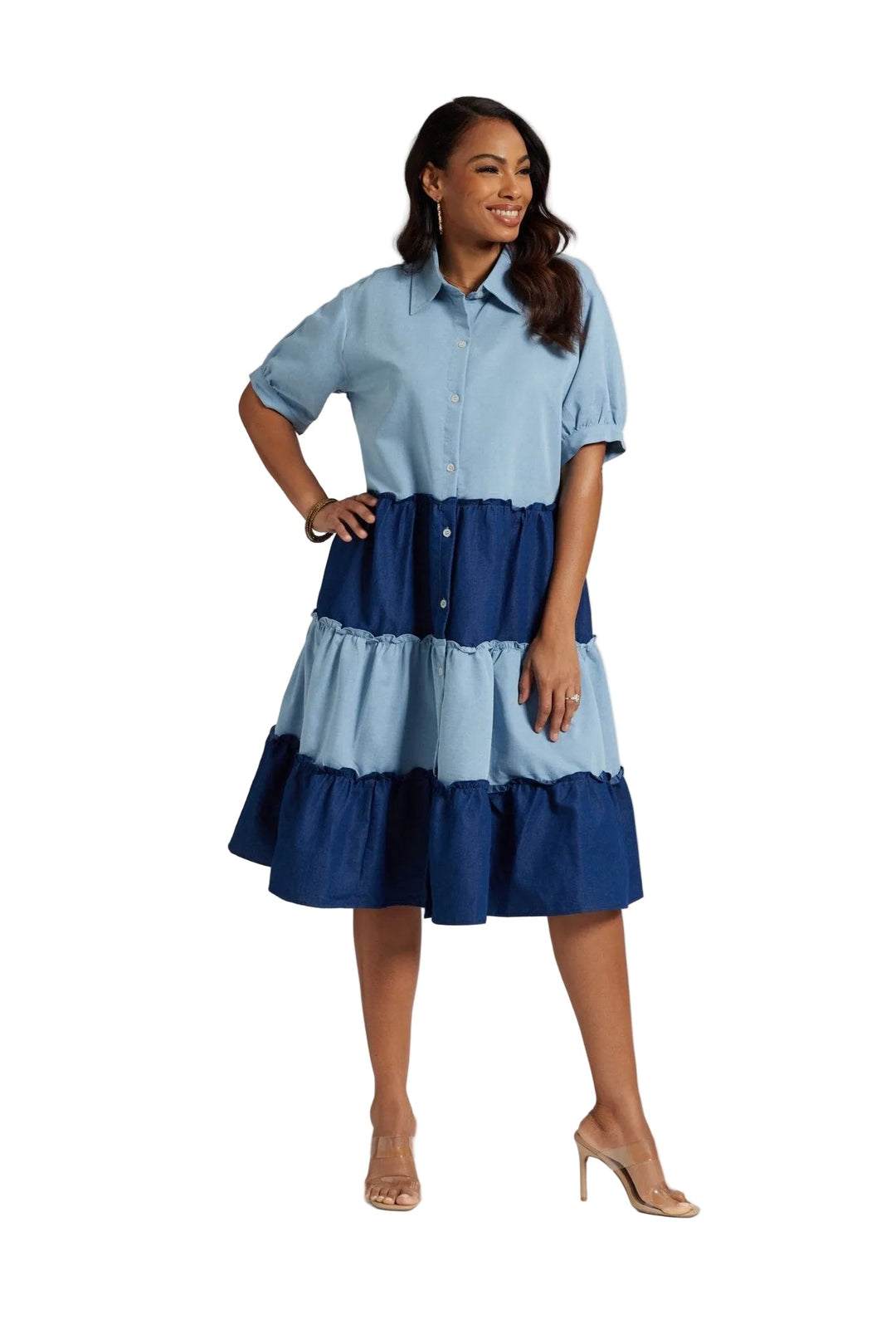 modest chambray dress everyday wear