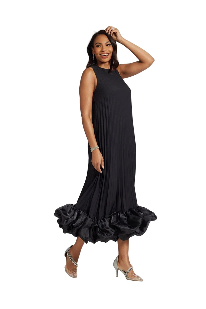 modest maxi dress pleated design