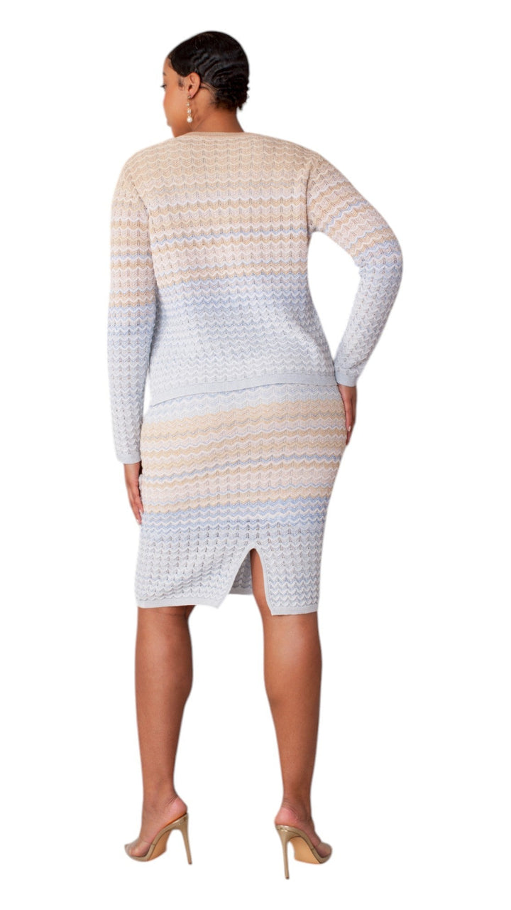 Ombré Wave Knit Two-Piece Set- 51005
