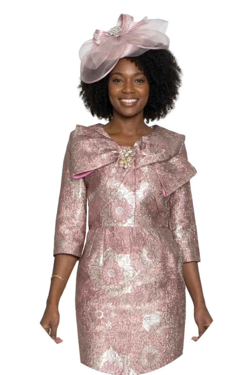 3-Piece Fine Crochet Knit Skirt Suit w/ Scattered Rhinestones 916