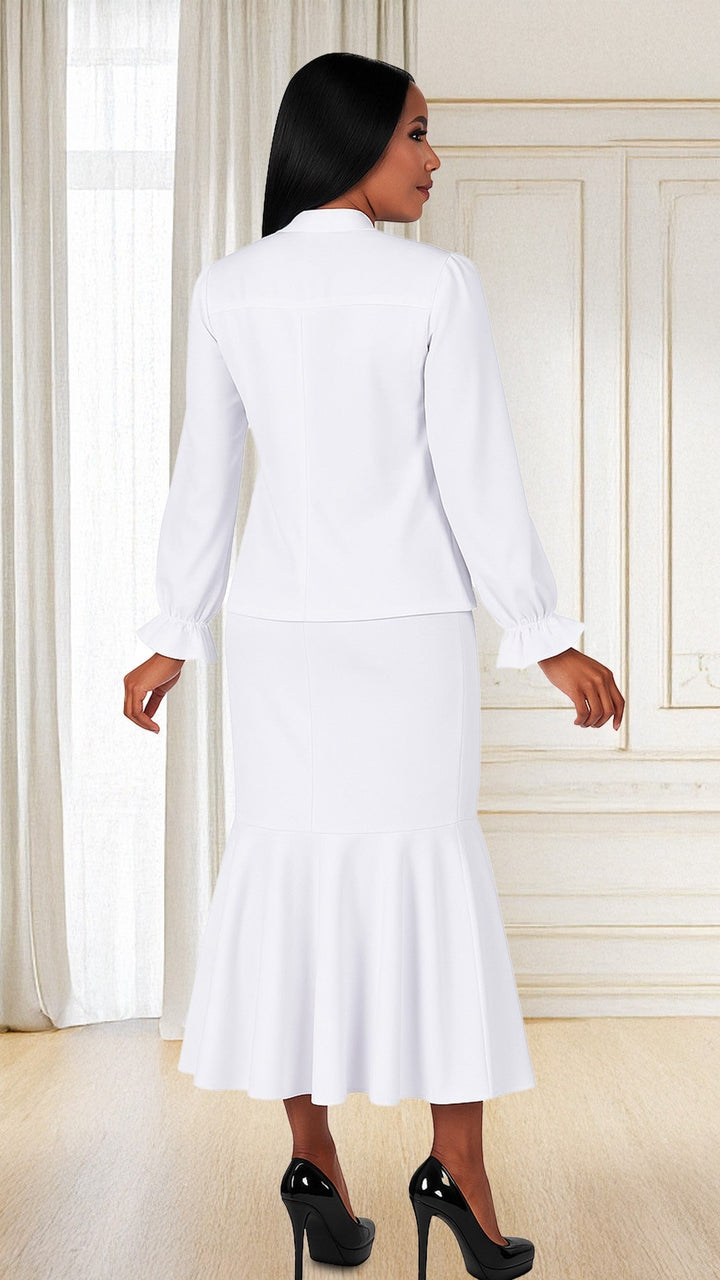Plus Size Two-Piece Ruffle Church Set- 4601W