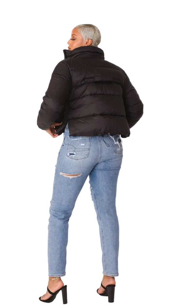Plush Puffer Jacket - 81876