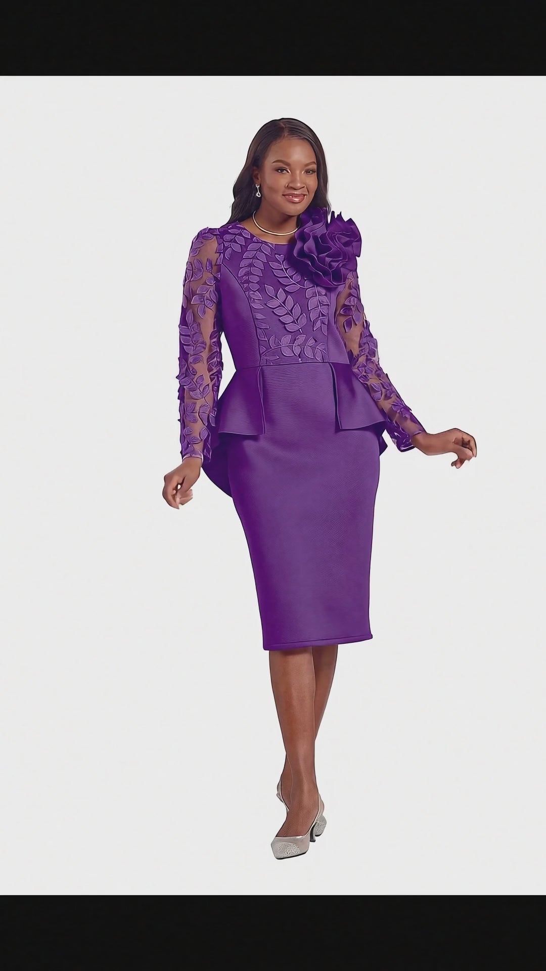 Elegant Outlines Cape Purple Dress by EY Boutique
