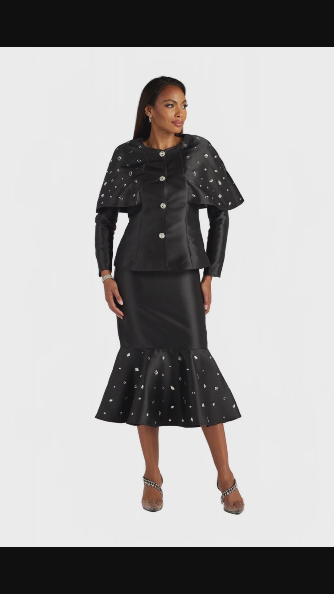 Starry Night Cape Effect Suit by EY Boutique