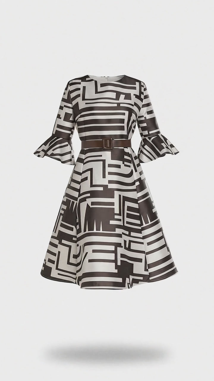 Lines of the Times Dress by EY Boutique