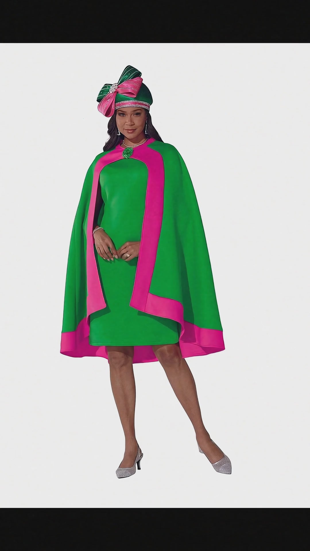 Elegant Outlines Cape Dress – EY Boutique