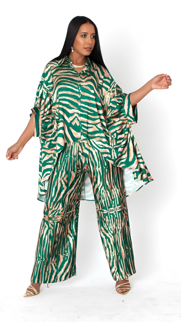 Printed Lounge Pant Set - 82797