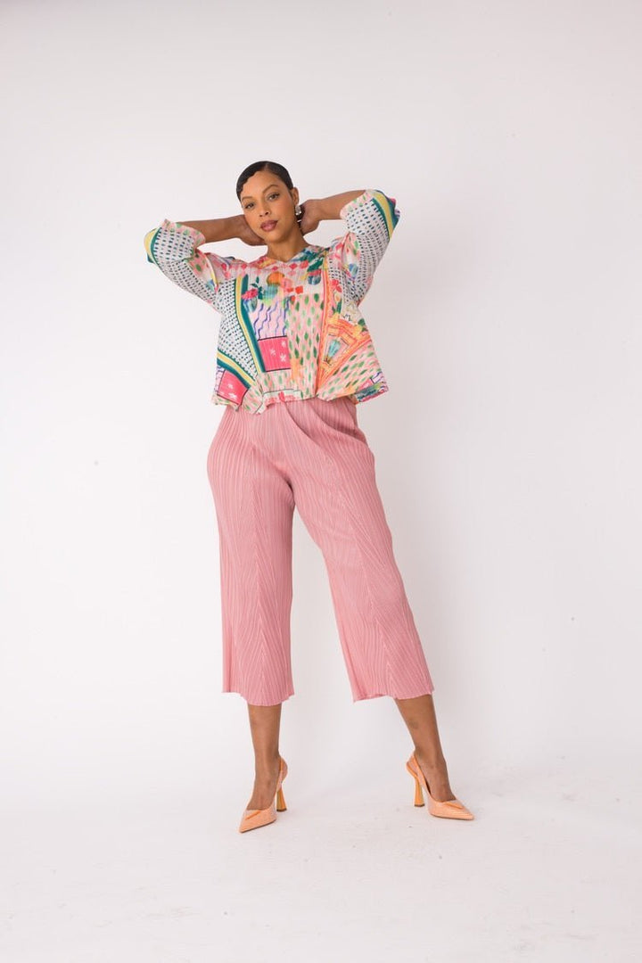 Printed Top and Palazzo Pants Set - 82763 - Especially Yours