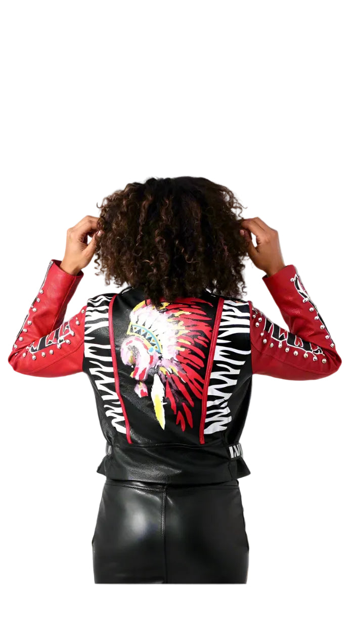 Punk Inspired Leather Jacket -81763