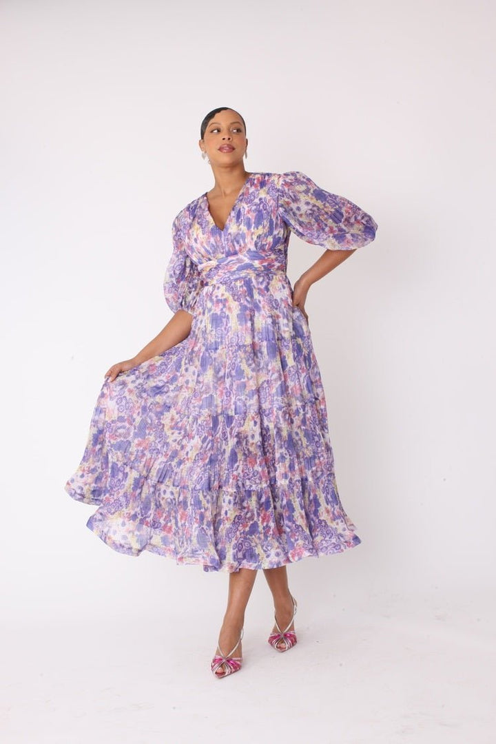 Romantic Tiered Maxi Dress with Balloon Sleeves - 82762 - Especially Yours