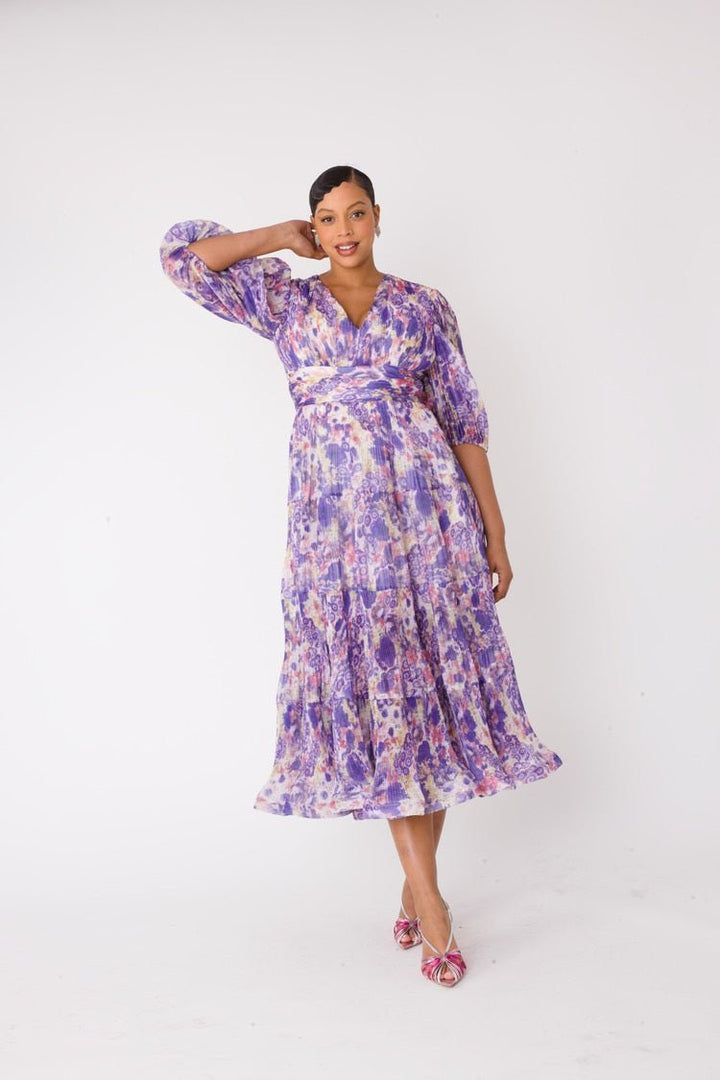 Romantic Tiered Maxi Dress with Balloon Sleeves - 82762 - Especially Yours