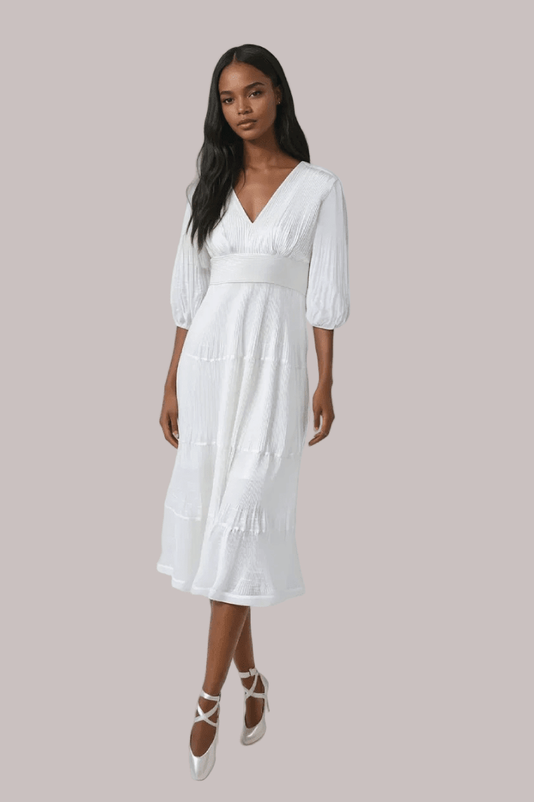 Romantic Tiered Maxi Dress with Balloon Sleeves - 82762 - Especially Yours
