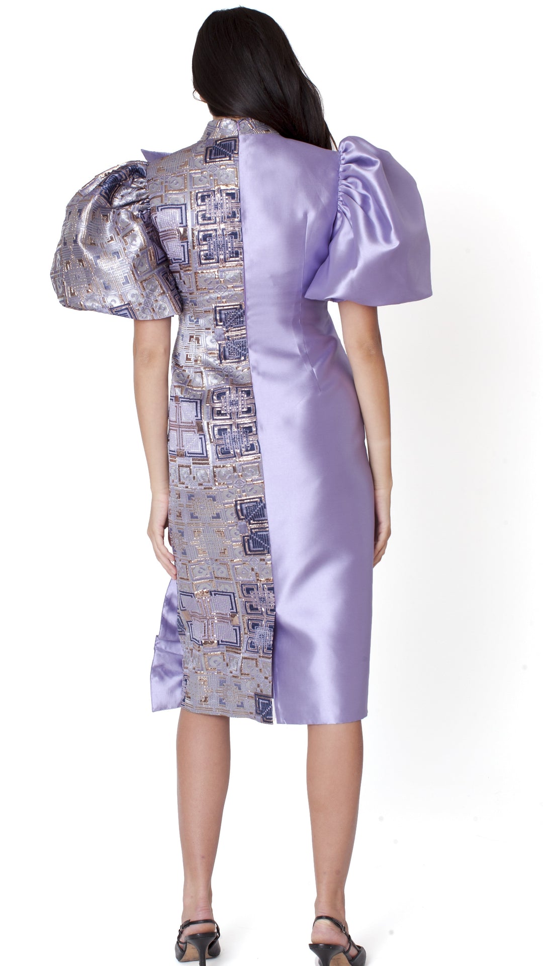 Sculpted Mosaic Sheath Dress - 9848