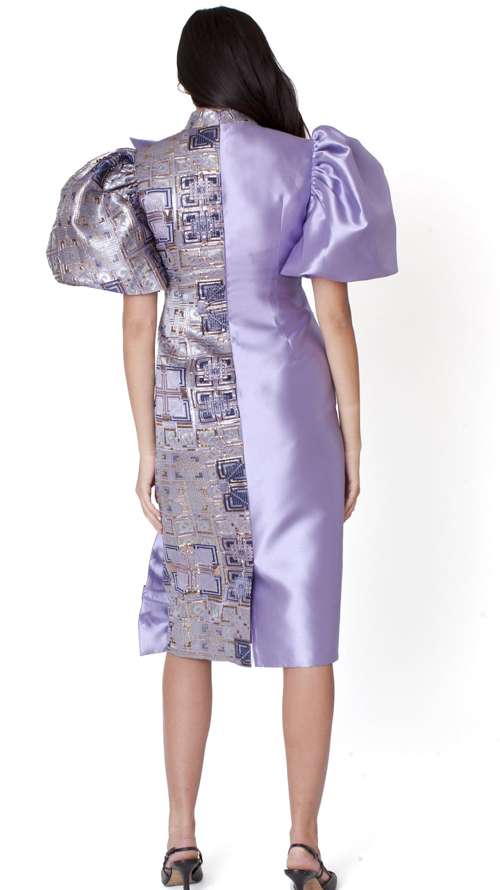 Sculpted Mosaic Sheath Dress - 9848