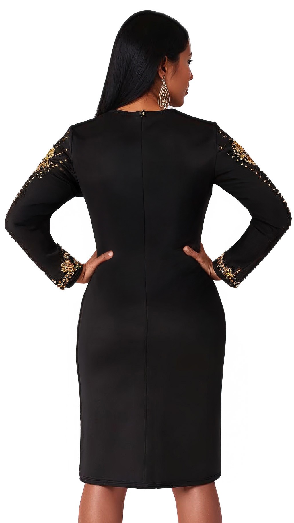 Stud Embellished Dress -4896