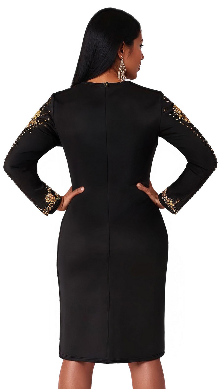 Stud Embellished Dress -4896