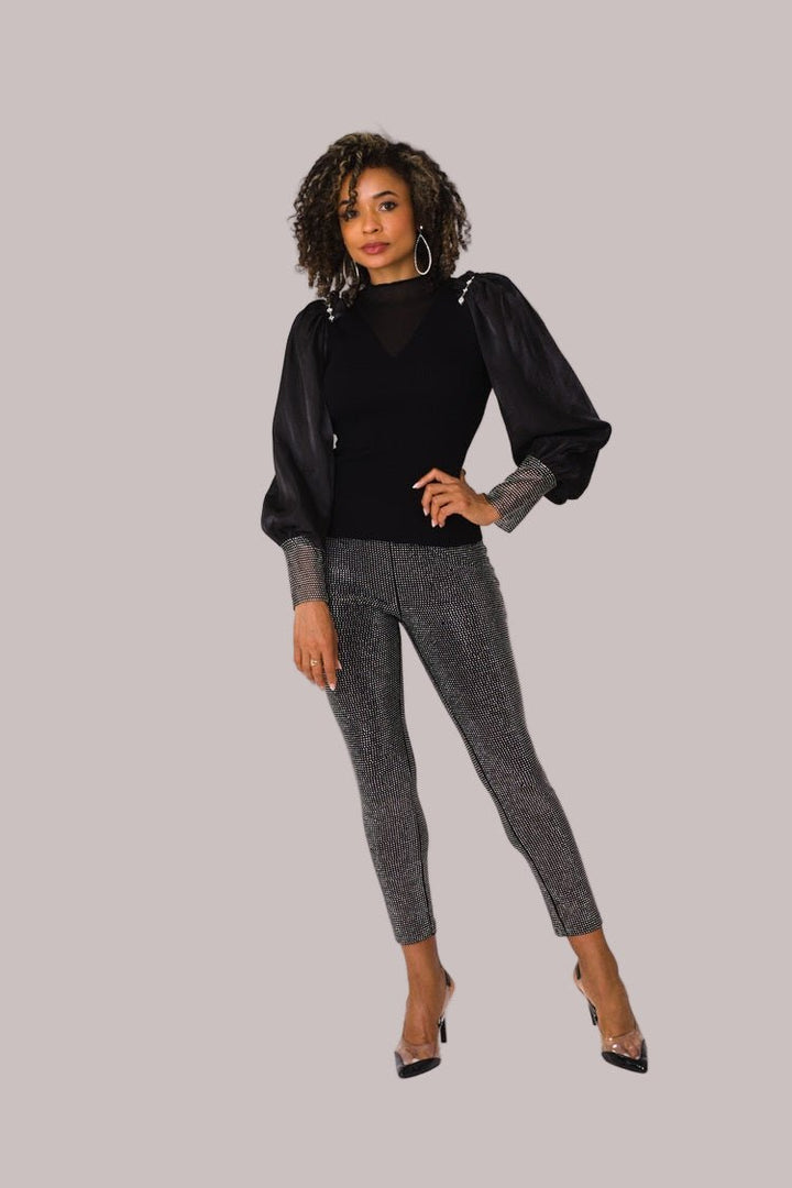 Suede Diamond Embellished Pants - 82023 - Especially Yours